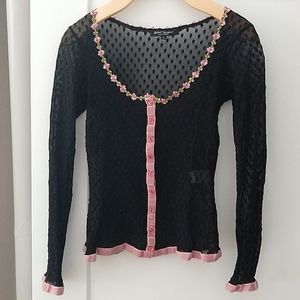 Betsy Johnson stretchy lace top